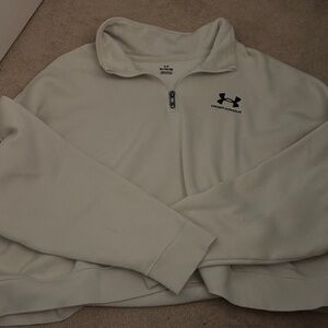 Under Armour Women's Light Gray Quarter-Zip Sweatshirt